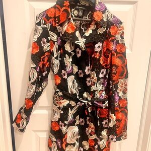Three-quarter light weight, floral spring jacket  
Only worn one time